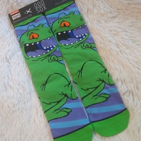 Odd Sox Nickelodeon Rugrats Reptar Socks - Picture 2 of 3